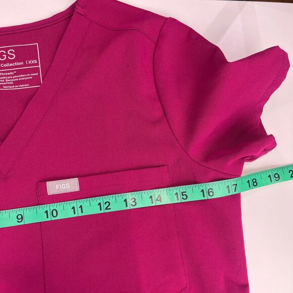 Figs Scrub Set Womens Dark Magenta Boston Slim Jogger Pant XSP Catarina Top XXS - Picture 10 of 16